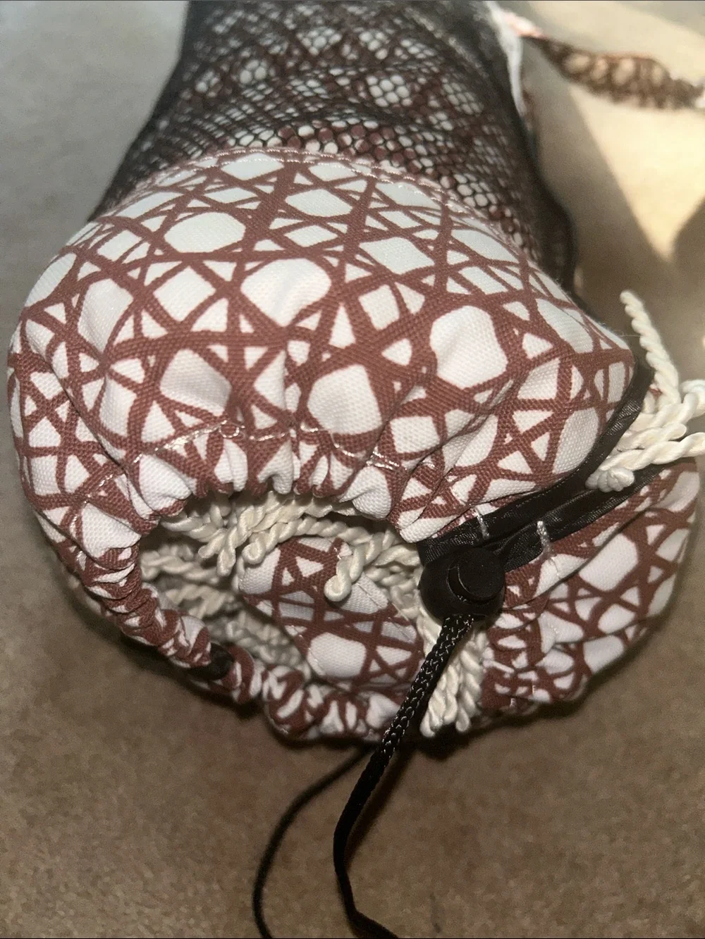 7.5 Cane Fringe Outdoor Patio Umbrella-Brown -,Tempura
